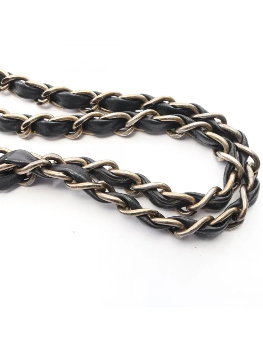 Chanel Shoulder Bag Wild Stitch Black Leather Chain